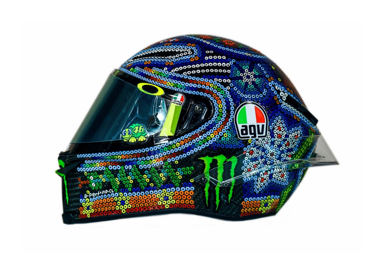 Valentino Rossi winter test AGV Pista GP R Huichol art helmet 01