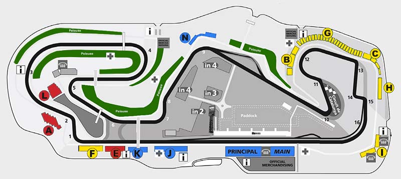 catalunya montmelo circuit motogp map